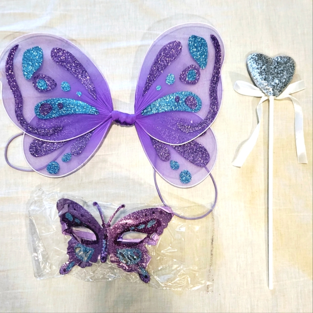 Kids Purple Fairy Costume Set